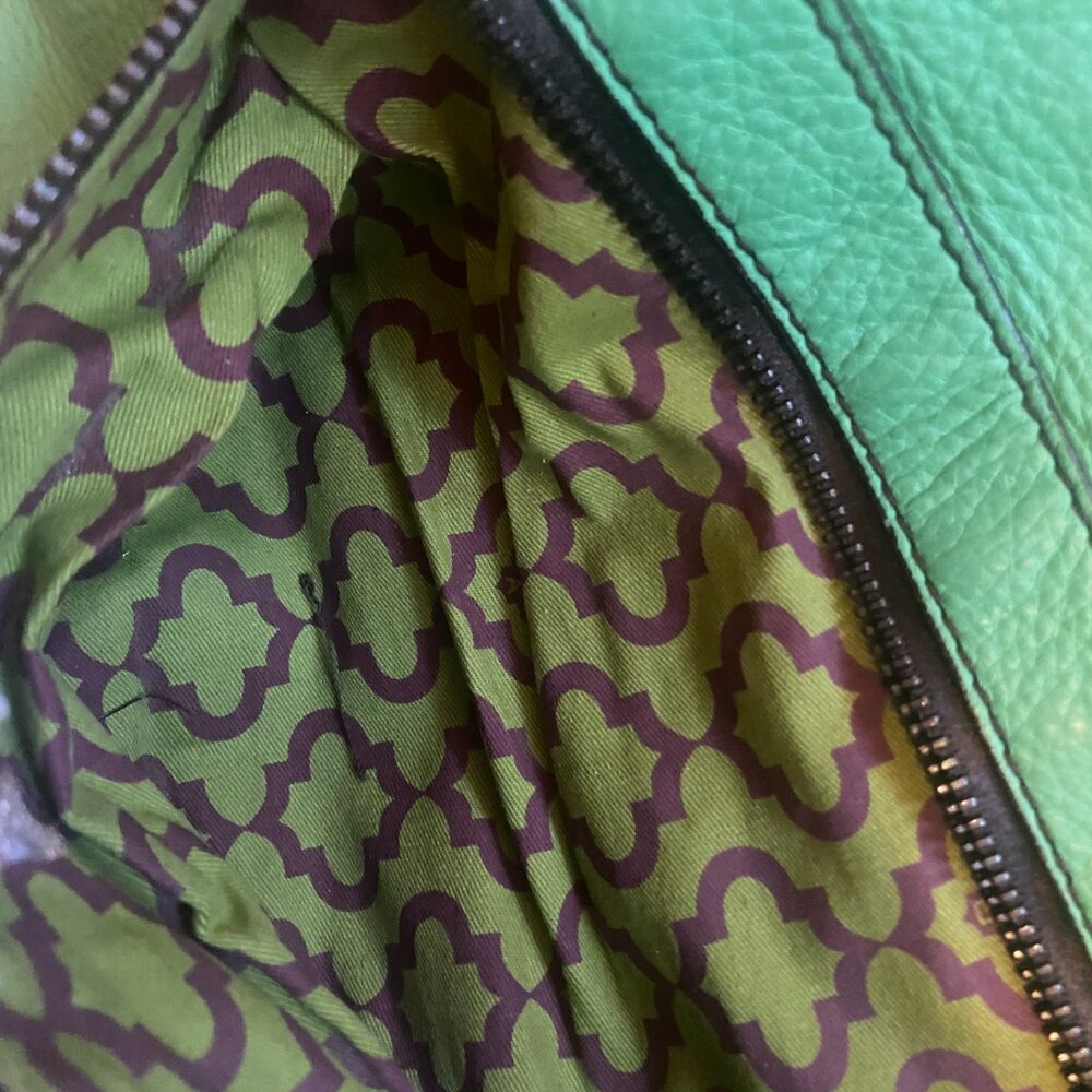 OrYANY Leather Slouchy Emerald Green Shoulder Bag - Picture 5 of 8